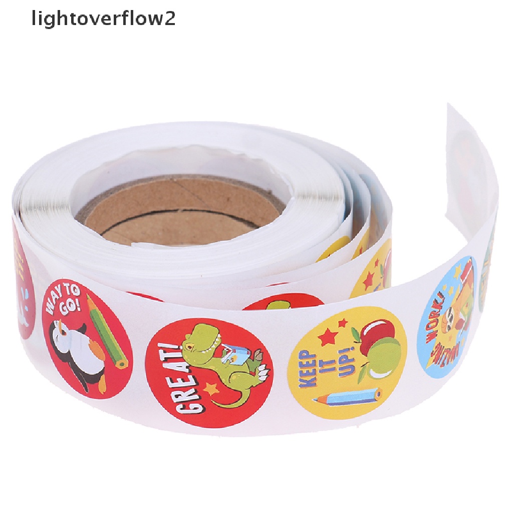 (lightoverflow2) 500pcs / Set Stiker Motif Kartun Hewan Lucu Untuk Hadiah Anak
