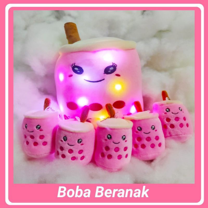 boneka Boba beranak pink