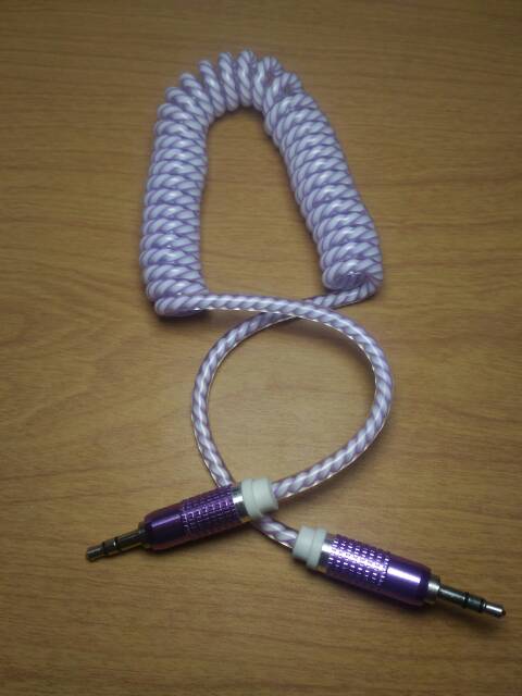 Kabel Audio 3,5 mm Model Spiral 1 Meter