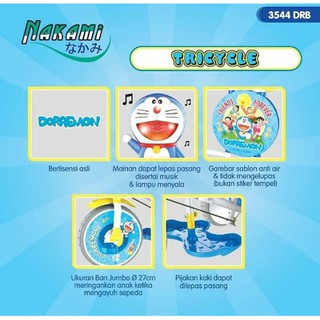  Sepeda  Roda  3  Anak  Hello  Kitty  Doraemon Nakami BONEKA 