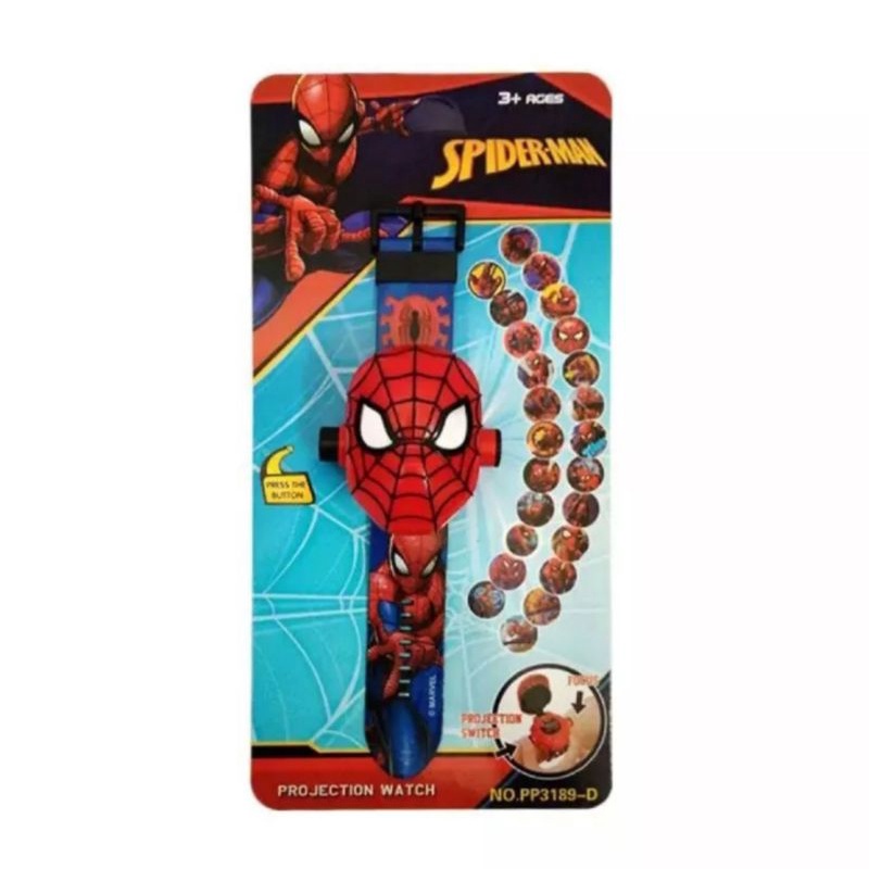 Proyektor Spiderman Jam Tangan Anak Laki-laki Jam Tangan Fashion Anak