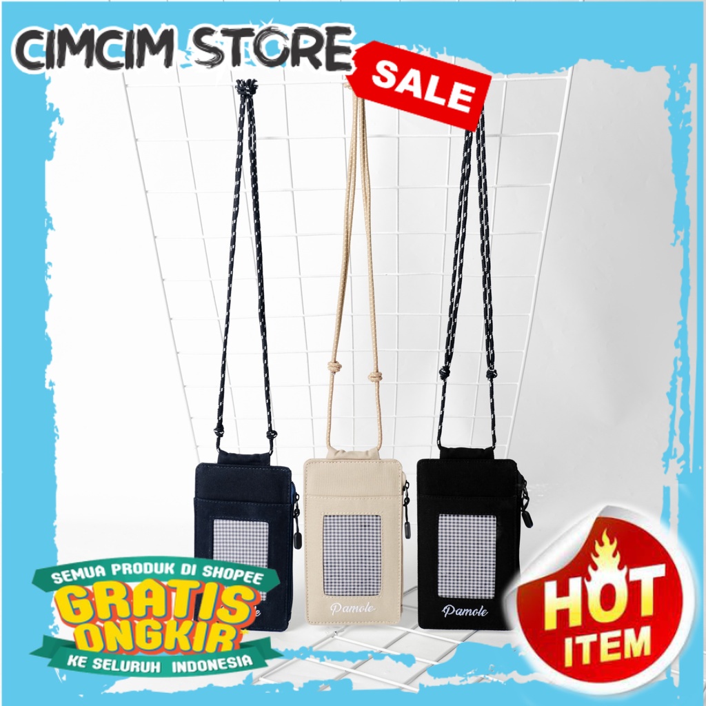 TAS SELEMPANG WANITA IMPORT TERMURAH / Tas Selempang Sling Phone Pamole Bahan Kanvas Kimy Series