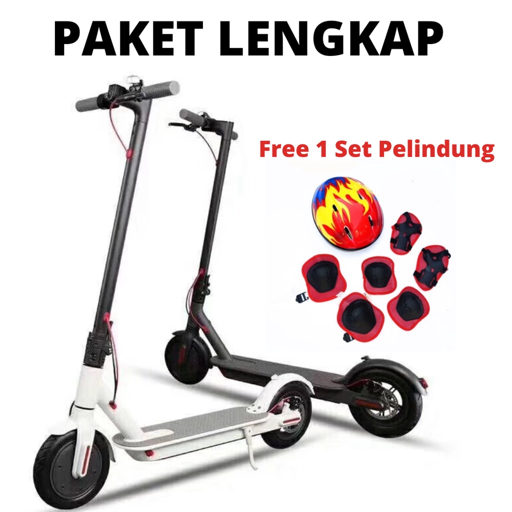 Scooter Elektrik Lipat / E-Scooter Premium 8,5 inch Skuter Elektrik Lipat Free Paket Helm Decker