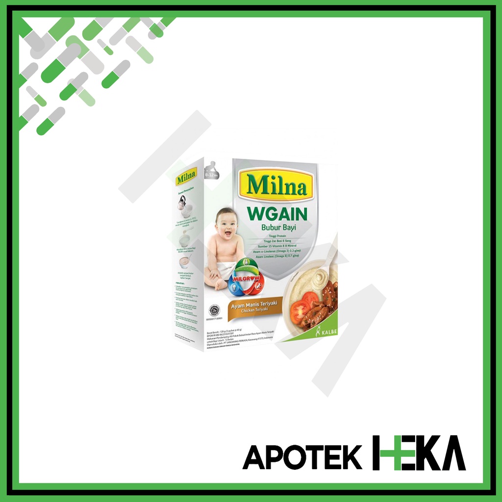 Milna Wgain Bubur Bayi Bebas Gluten 6+/8+ - Untuk 6 Bulan/8 Bulan (SEMARANG)