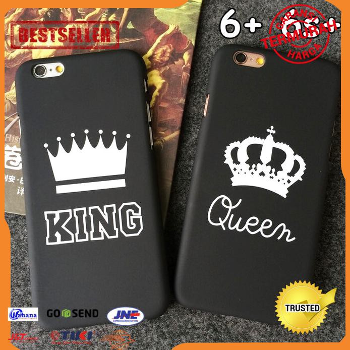 CASE HP IPHONE 6+ 6S+ PLUS LUXURY COUPLE KING QUEEN MATTE DOFF HARD CASE
