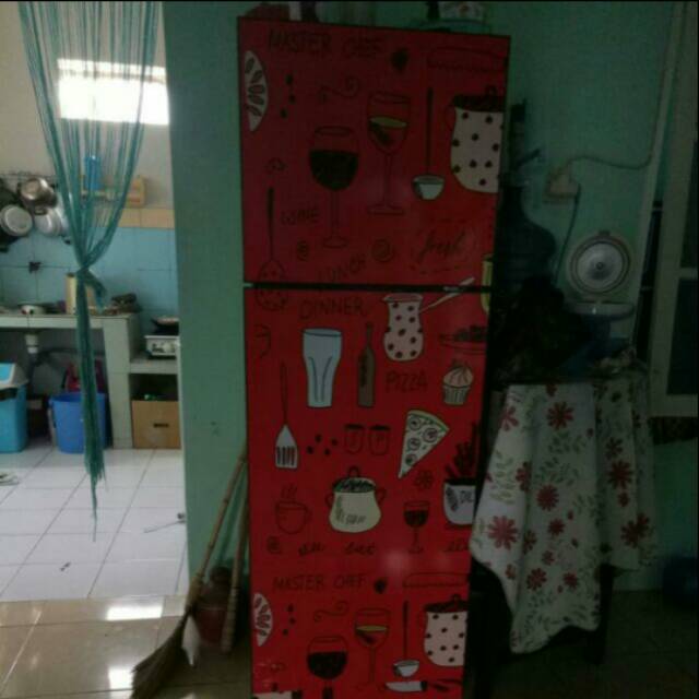 Sticker kulkas 2 pintu