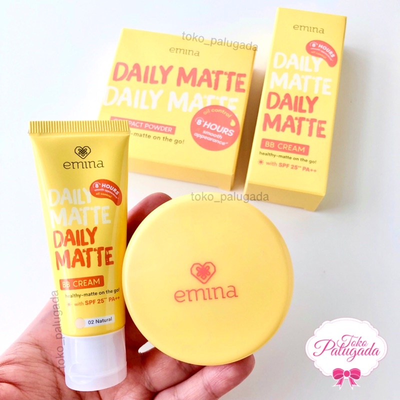 Emina Daily Matte Series - Emina Daily Matte Loose Powder Emina Daily Matte BB Cream Emina Daily Matte Compact powder - Daily Matte Cushion