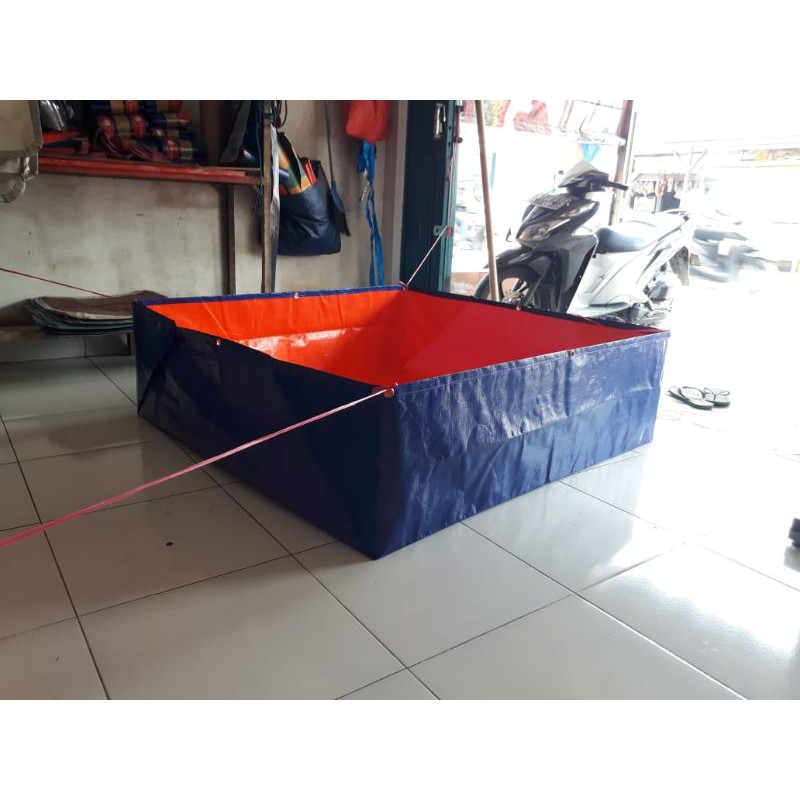 terpal kolam ikan TYPE A12 ukuran (120×120×40)