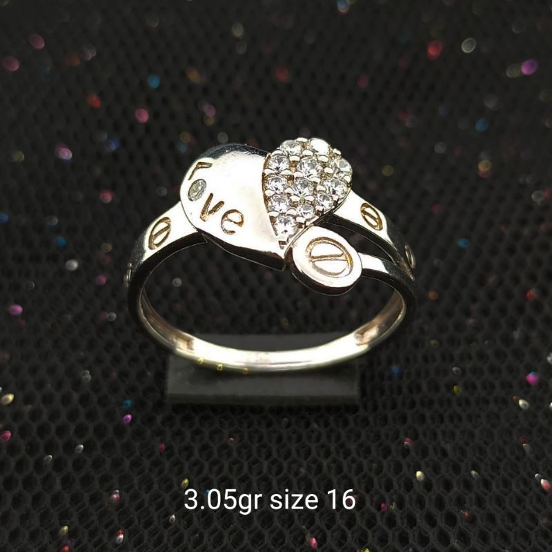 Cincin Emas 17K - Putih 3.05gr Kadar 750 - 1805