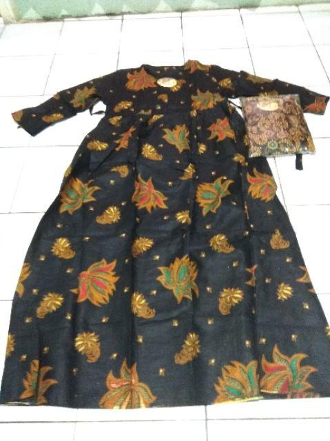 Gamis Etnik Motif Batik Jawi Murah Ukuran Allsize Fit Xl Jumbo