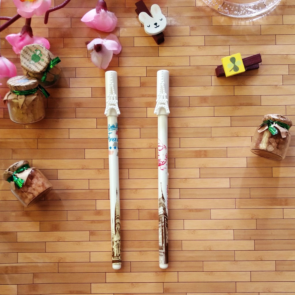 

Pen / Pulpen Gel Paris Tutup Menara Eiffel Cantik dan Lucu