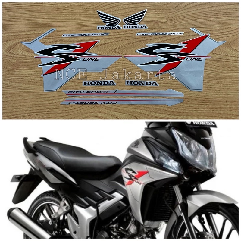 STIKER STRIPING MOTOR CS1 CS ONE SILVER