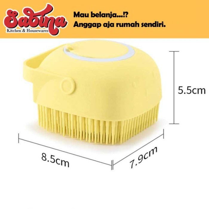 Sikat Mandi Badan Bath Brush Soap Container 80ml BWOHOPS