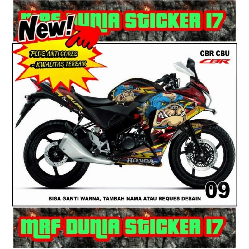 Sticker decal CBR CBU Full Body dekal CBR CBU Stiker CBR CBU Full Body Motif 09