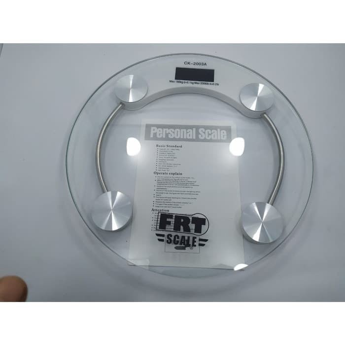 Timbangan Badan digital 26cm Kaca Weight Scale 180 kg