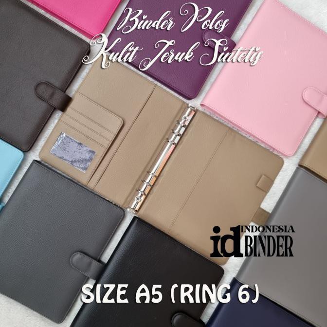 

DISKON BINDER POLOS KULIT JERUK SIZE A5 (RING 6) - MOCCA