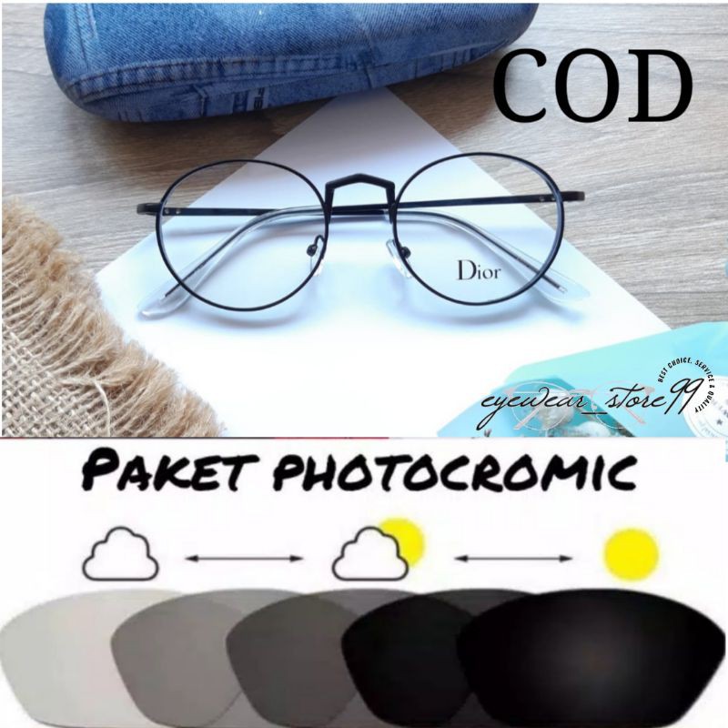 [ 1738 ] KACAMATA photocromic ANTIRADIASI Korea ( kacamata+lensa )