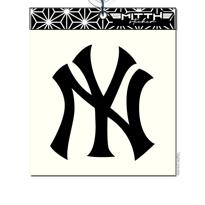 Stiker NY New York Yankees Baseball Logo Cutting Sticker untuk Mobil Motor