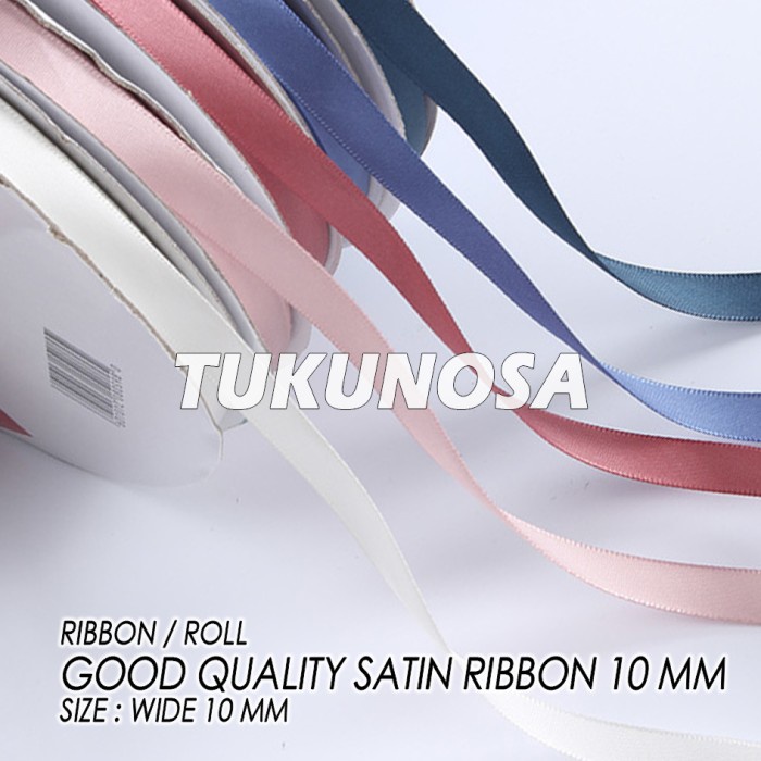 

PERROLL GOOD QUALITY SATIN RIBBON 10 MM / ROLL - PITA SATIN PREMIUM KADO 1 CM SINGLE FACE