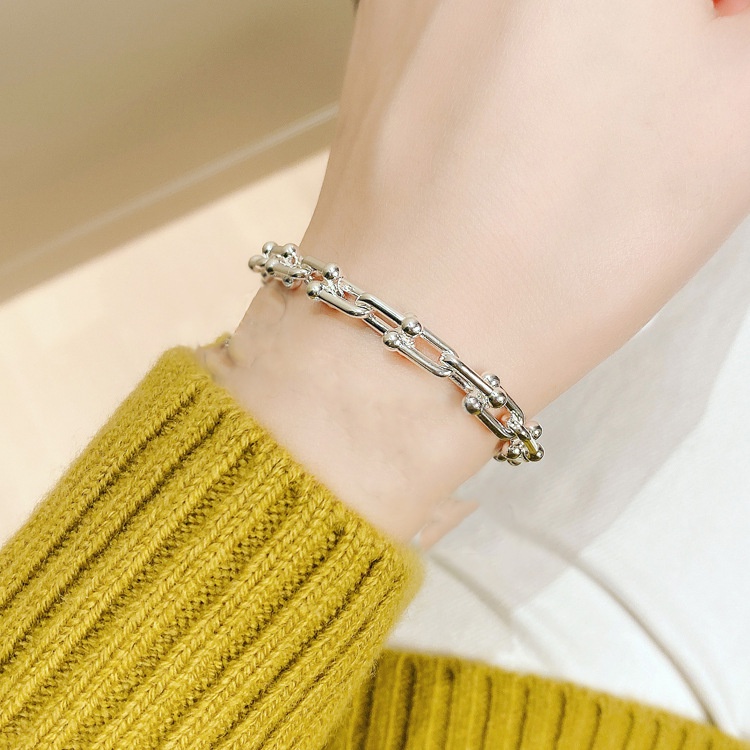 Kalung Gelang Bentuk U Bahan Stainless Steel Untuk Wanita