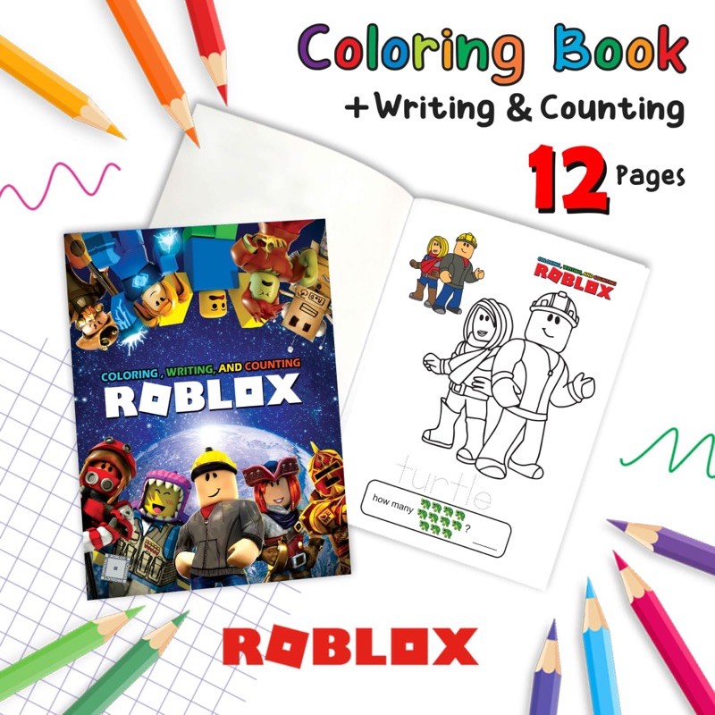 Download Coloring Book Writing Counting Roblox Minecraft Aot Titan Among Us Bt21 Shopee Indonesia