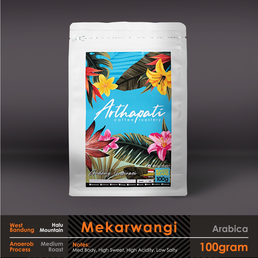 

Biji Kopi Mekarwangi Arabica Anaerob Processed Arthapati Roasted Beans Coffee 100 gram