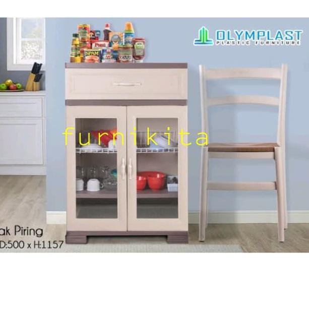TERMURAH RAK PIRING LEMARI PIRING PLASTIK OLYMPLAST OKL A1 / KITCHEN SET BAWAH .,.,.,.