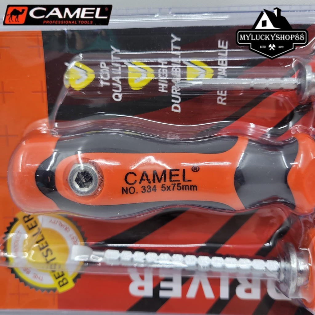 Camel Set Obeng Flexible 3 Pcs Panjang Pendek Plus + Minus - Fleksibel