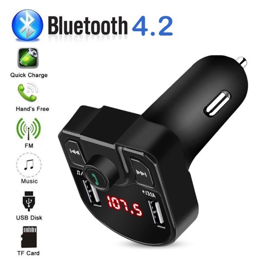 Car Bluetooth Modulator transmitter receiver Charger Mobile USB FM Radio hp