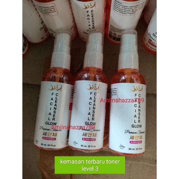 Toner al maxi glow level 2 dan Toner level 3 Al Maxi glow pembersih wajah yang sangat ringan kosmeti