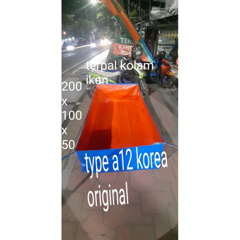 terpal kolam ikan 200x100x50 a12 korea