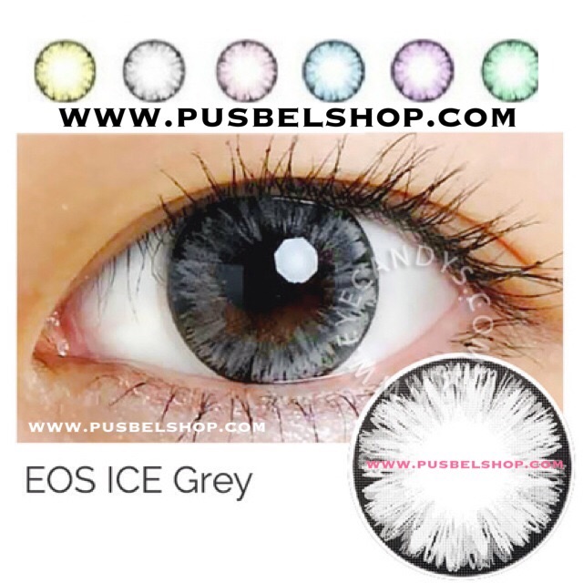 Eos ice gray brown softlens green violet blue