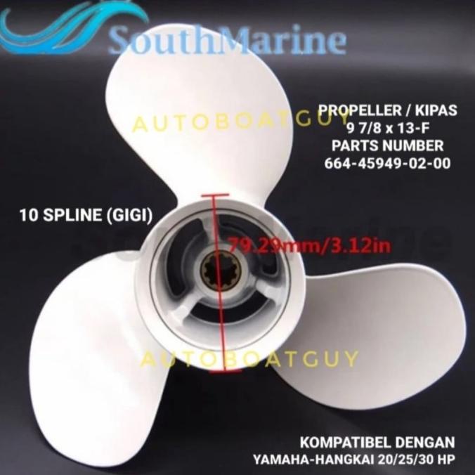 Propeller Baling Kipas Mesin Tempel Yamaha 20 - 25 -30 Pk Hp