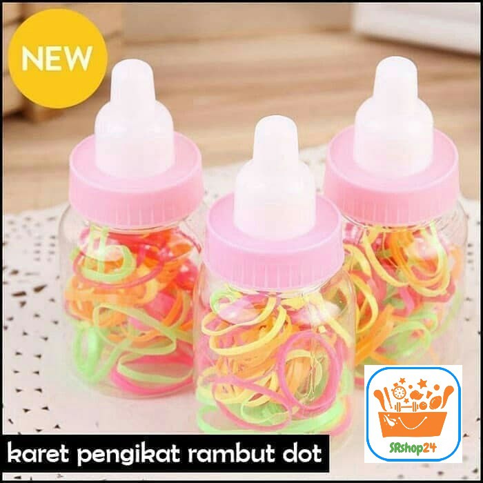 KARET JEPANG BOTOL DOT MINI KUNCIRAN IKAT RAMBUT