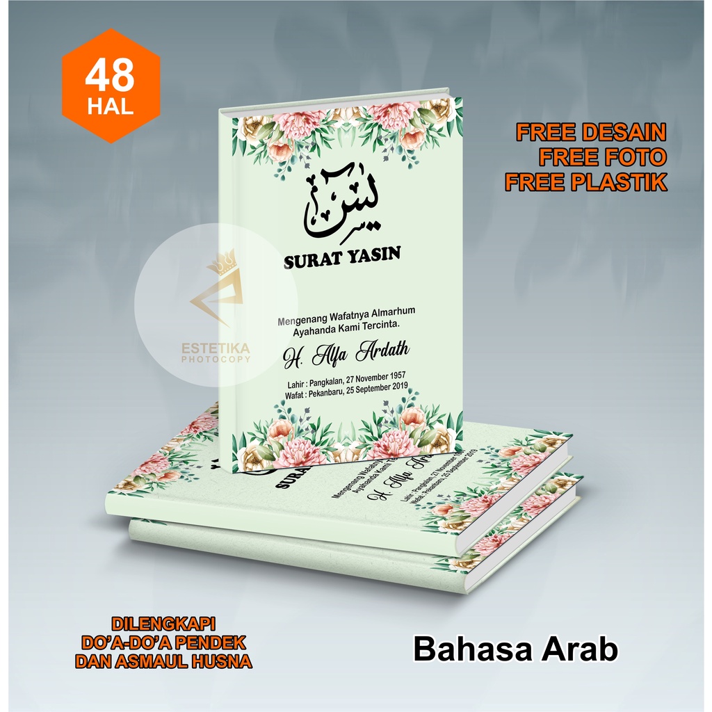 

[CUSTOM] YASIN TAHLIL 48 HALAMAN - FREE Design, Cetak Foto & Packing Plastik Per Buku