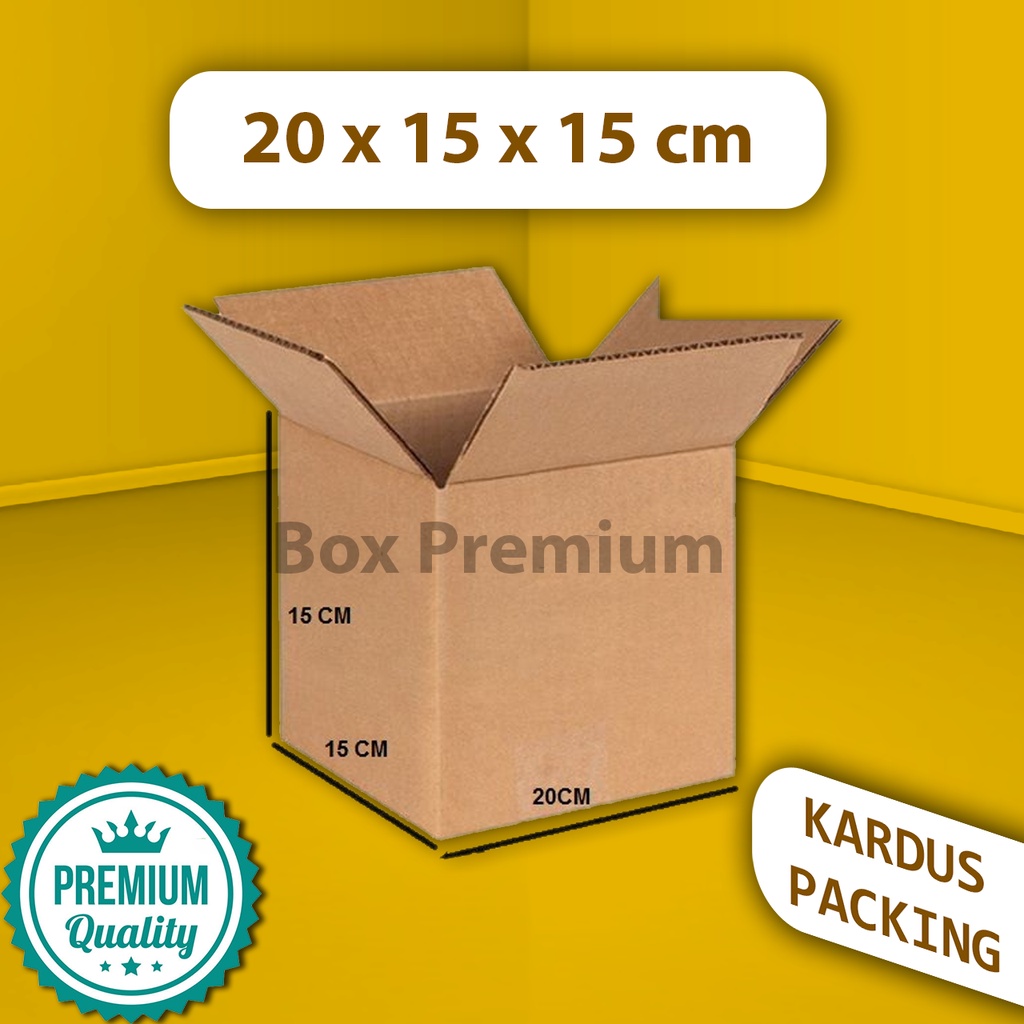 

{ISI 5 pcs} Kardus Dus Box Packing 20x15x15 cm KMK/125 BFlute Polos Tebal Kuat NEW