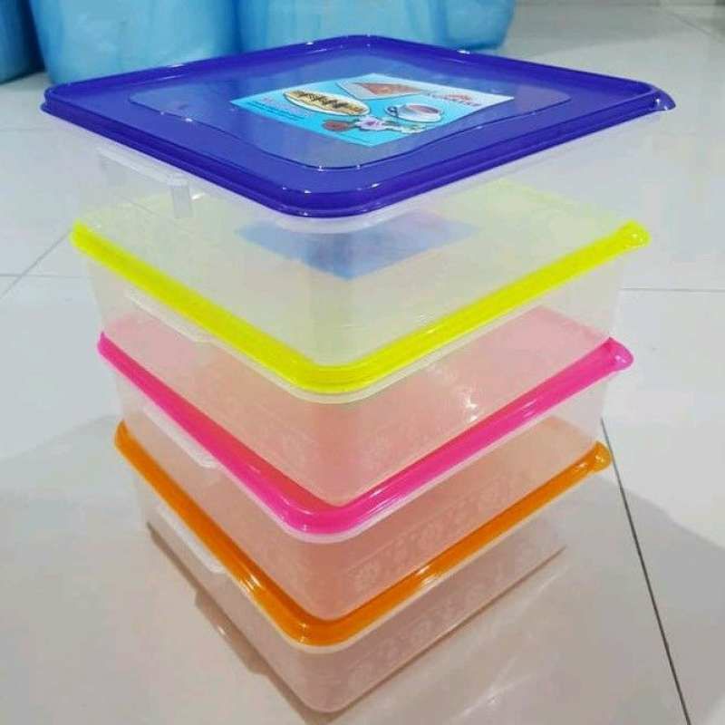 (⭐⭐⭐⭐⭐) Tempat kotak kue lapis segi empat persegi food grade asli original