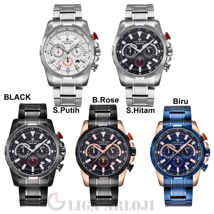 Promo Original LOFOTEN 6510 Jam Tangan Pria Analog Sapphire Chronograph Date Original - Random
