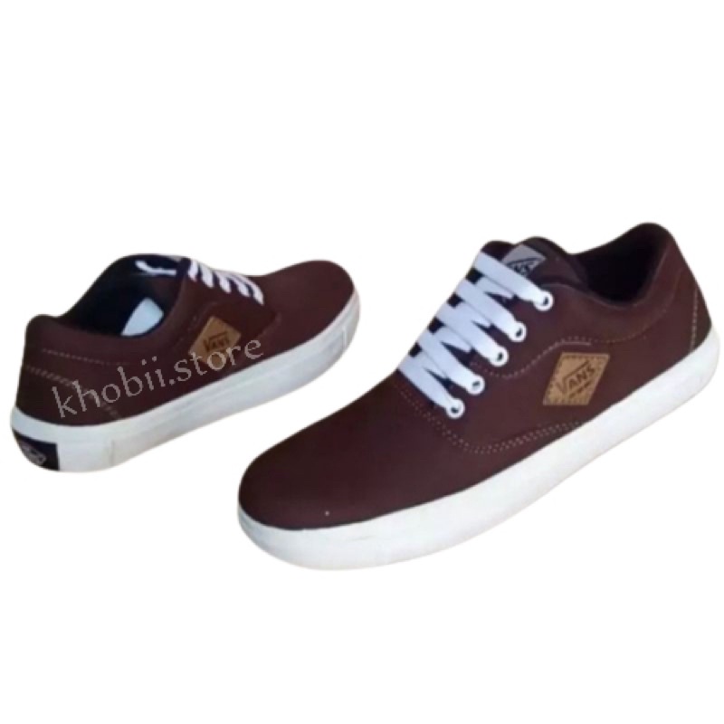 SEPATU SNEAKERS CASUAL PRIA KEREN VANS AUTHENTIC COKELAT SEPATU SNEAKERS TALI TERMURAH