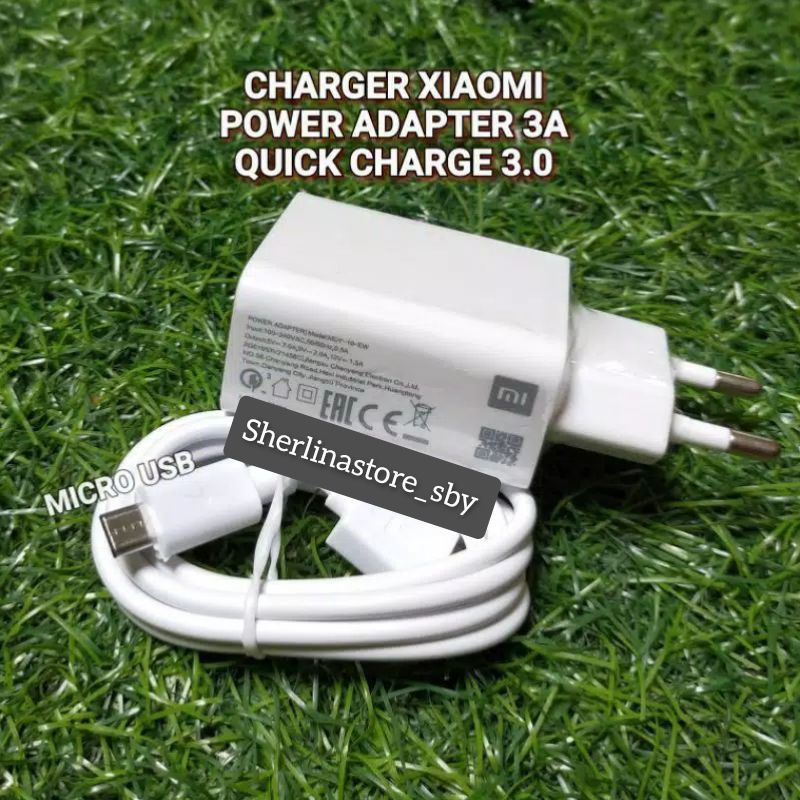 CHARGER XIAOMI FAST CHARGER MICRO 3A QC 3.0 REDMI 4X NOTE 2 NOTE 3 NOTE 4