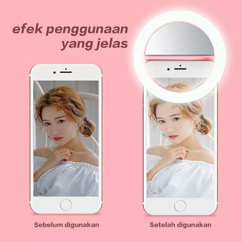 RING LIGHT LAMPU SELFIE RINGLIGHT LED CAHAYA MINI HP SMARTPHONE PHONE LIGHTING MURAH |1006