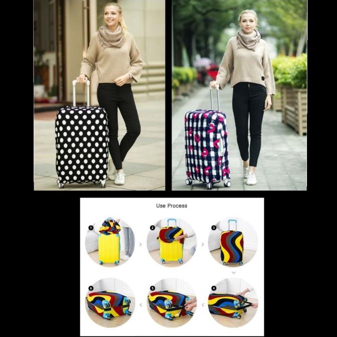 Lynx Penutup Pelindung Koper Motif Keren Luggage Cover Size L lynx67