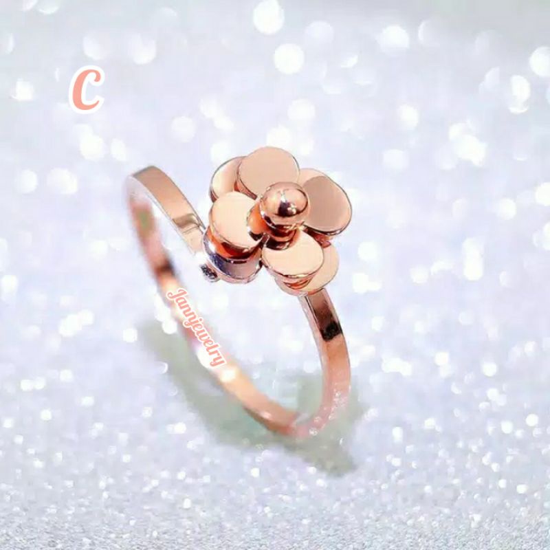 Cincin titanium asli JAN-16 Anti Karat