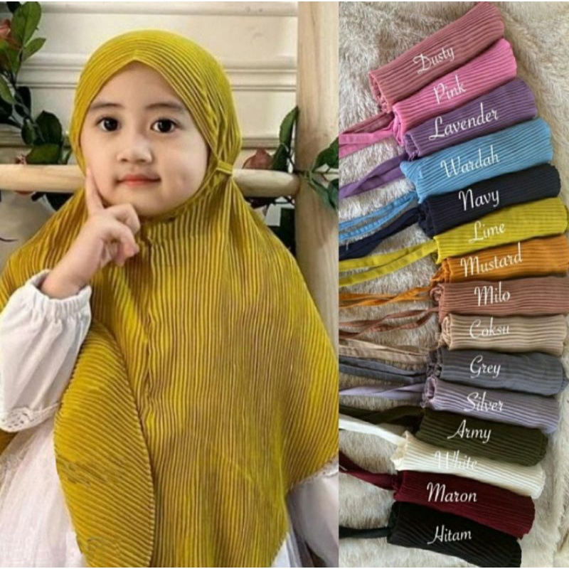 KERUDUNG ANAK-ANAK PLISKET//KERUDUNG ANAK TER BARU//BISA COD