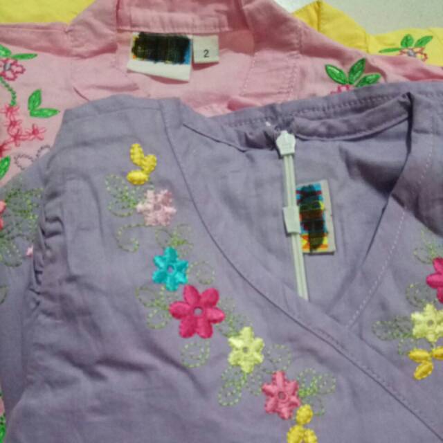 Blus muslim Anak Katun bordir (1 sd 4th)