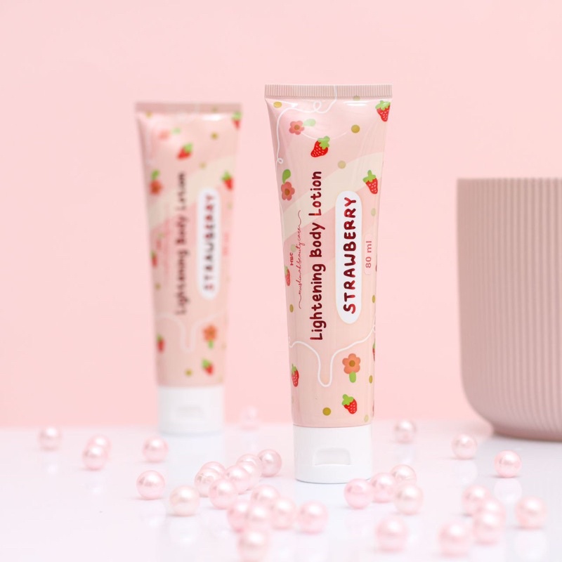 LIGHTENING BODY LOTION STRAWBERRY || MBC MUSLIMAH BEAUTY CARE