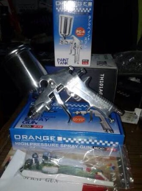 ORANGE Spray gun F75 400cc tabung atas