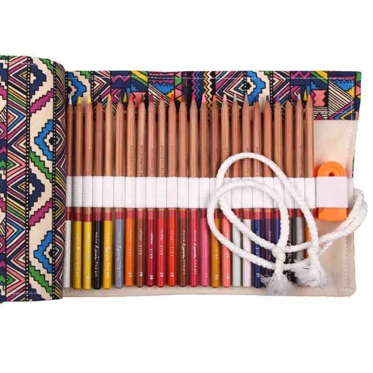 

Alat tulis Tempat Pensil Gulung Canvas 38 Slot 43x19cm Pouch Kuas Makeup Gulung Motif Bohemian Tempat Pensil Gulun 케