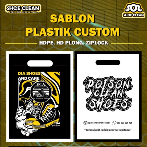 SABLON PLASTIK KLIP 100PCS KEMASAN LAUNDRY SEPATU