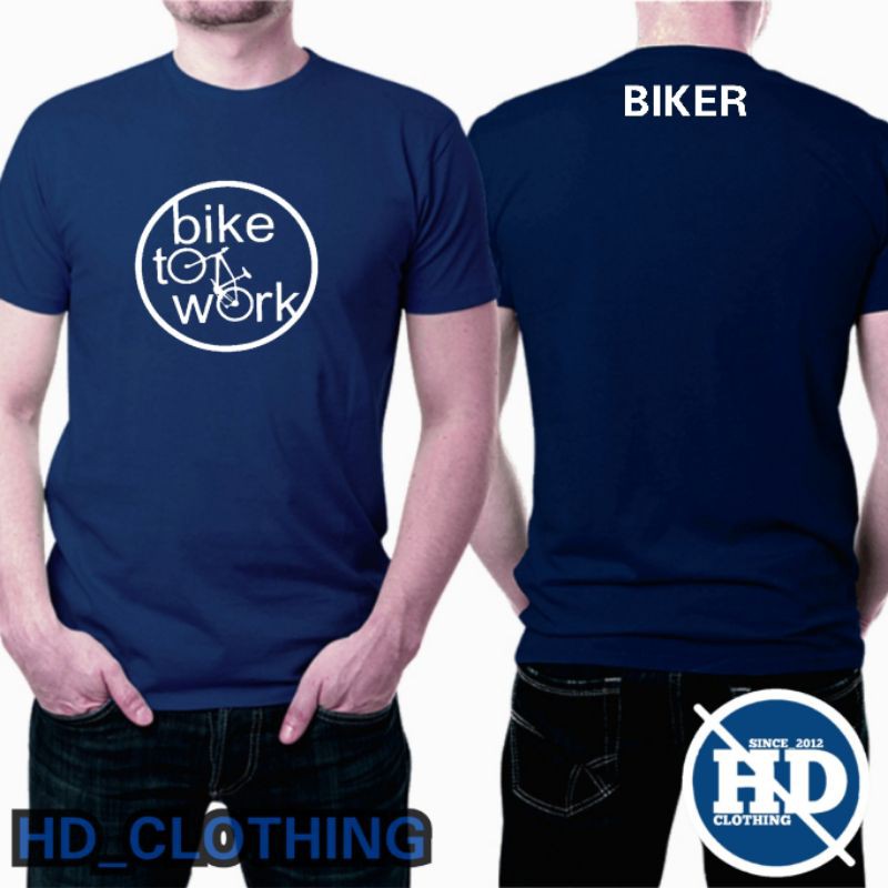 baju sepeda bike to work anak dan dewasa baju family warna biru navy